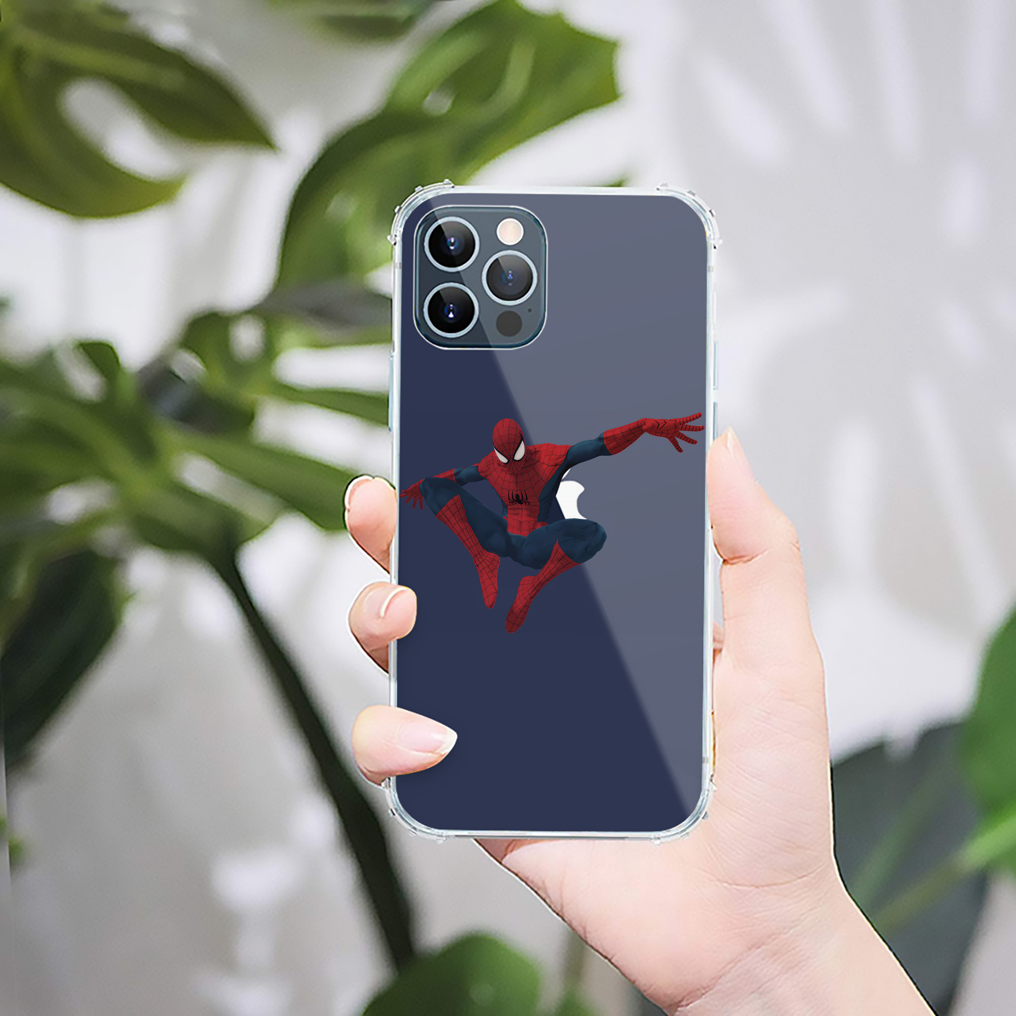 （画像用） Spider Man スパイダーマン 【iPhone 12シリーズ対応】透明スマホケース（クリアソフトケース）